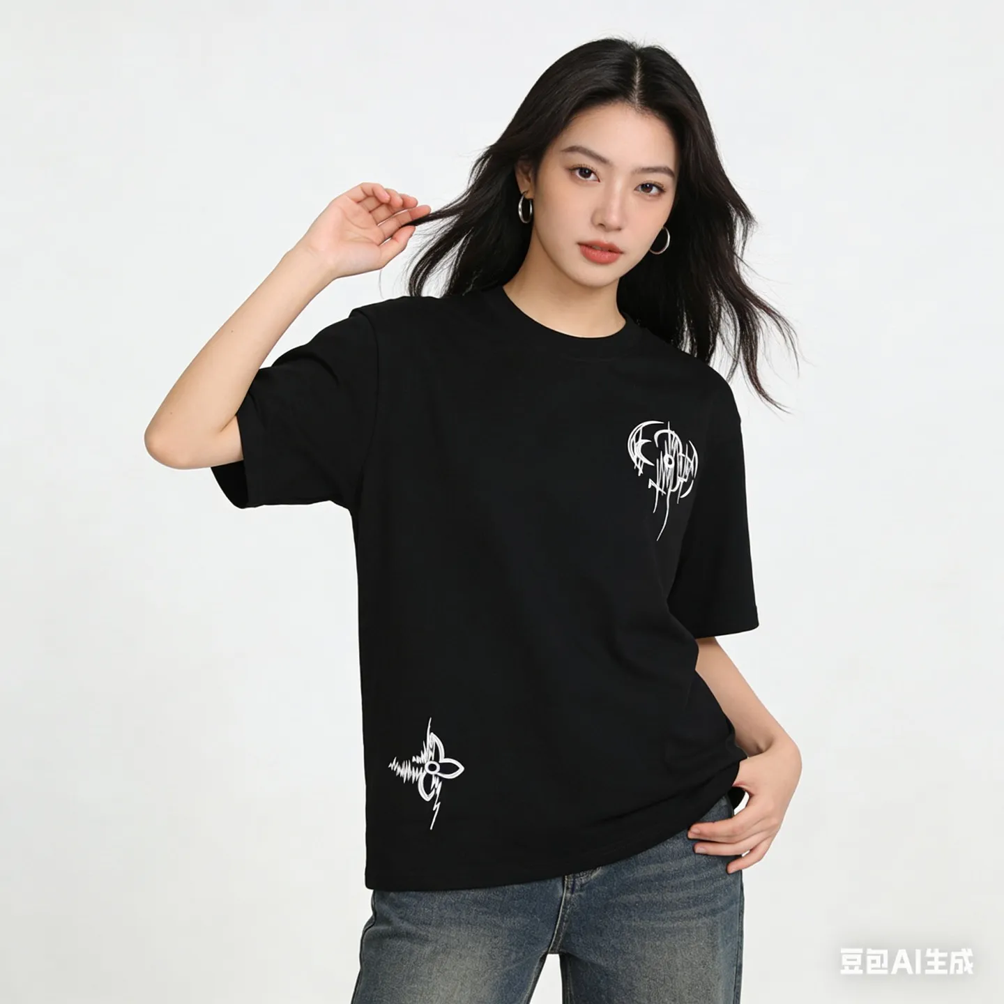 Louis Vuitton/Louis Vuitton Thorns Four-leaf Clover Embroidered Short Sleeve